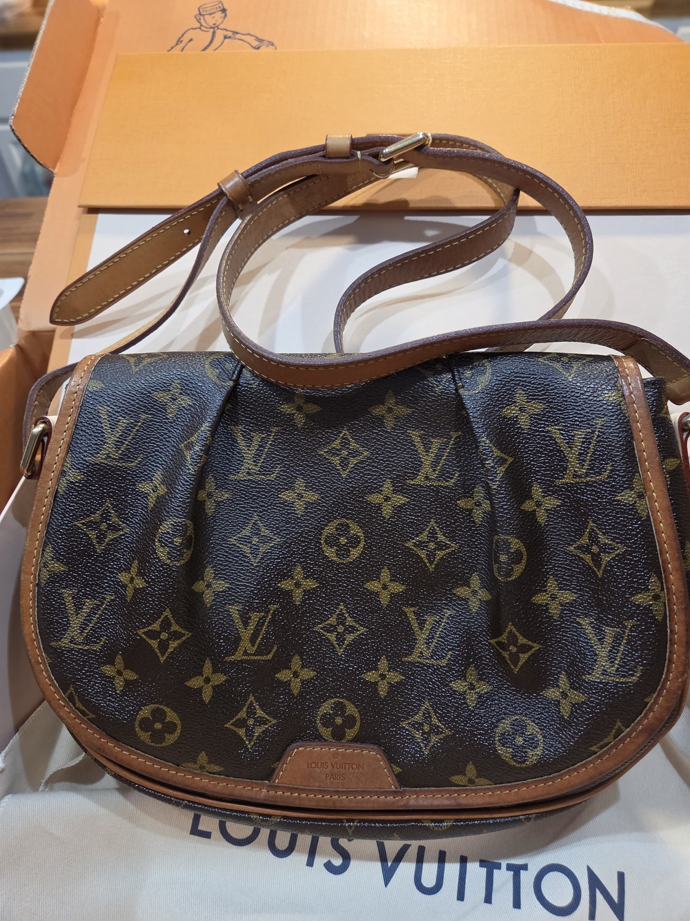 Louis Vuitton Brown Monogram Menilmontant PM Crossbody Bag